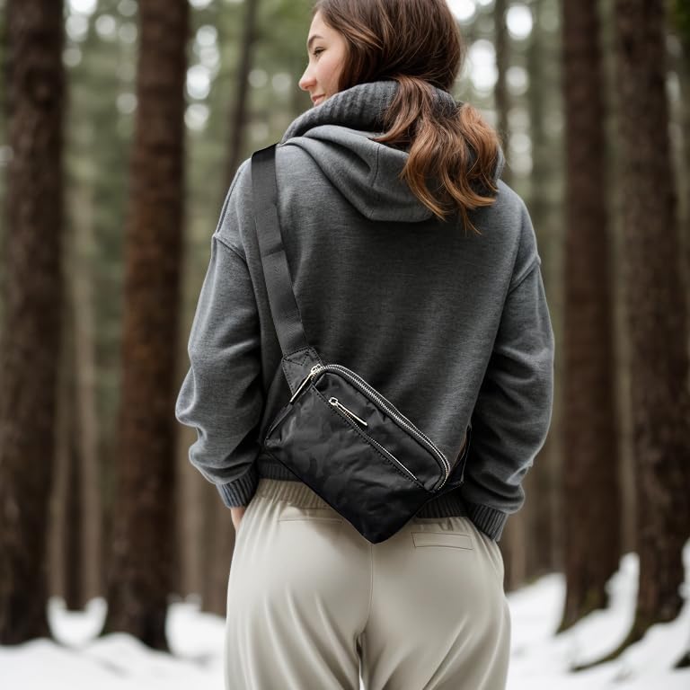 UTO Fanny Pack for Women Crossbody Trendy Fashion Belt Purse Chest Waist Hip Bumbag for Outdoor Shopping Travel Hiking - Image 3